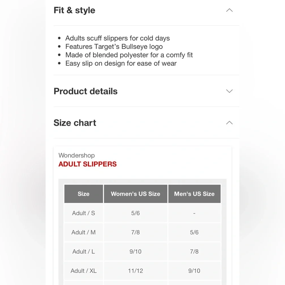 NWT (sold out) Target Wondershop Bullseye Scuff Slipper - size S - Picture 7 of 9